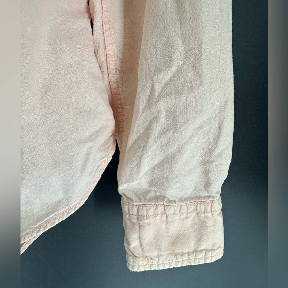 Men’s Long Sleeve Marco Polo Shirt Size L but fits like a M in Peach Color - Picture 5 of 7